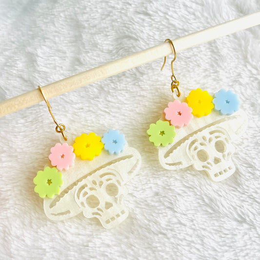 Aretes Catrina Flores