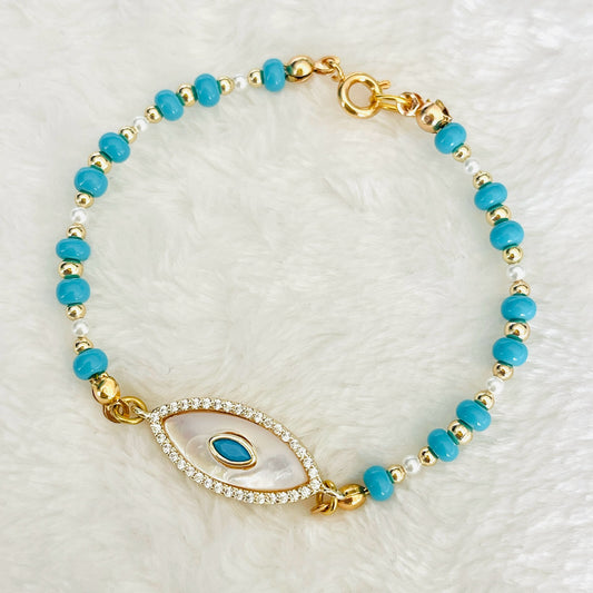 Pulsera Ojo Madre Perla