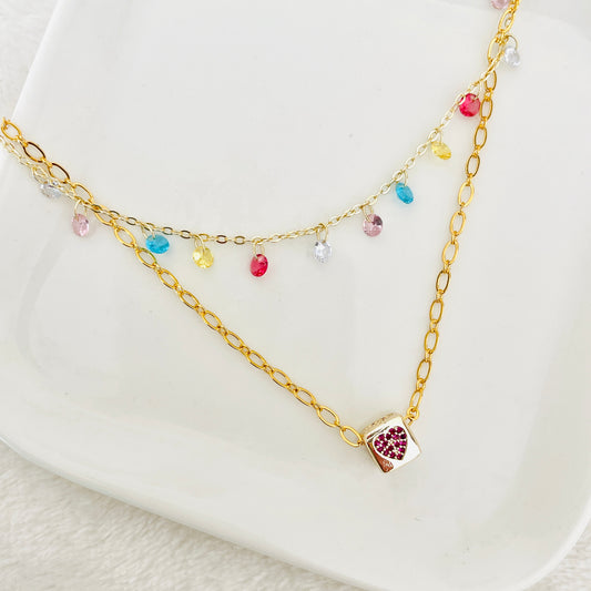 Cadena doble con Zirconias