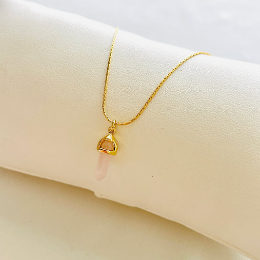 Mini Péndulo Cuarzo Rosa